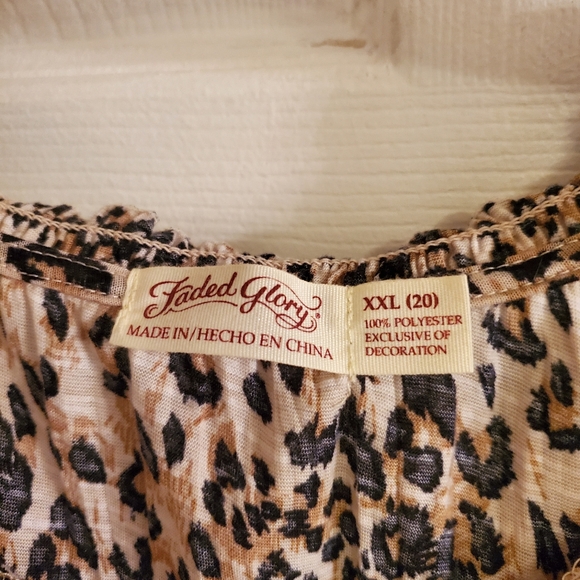 Faded Glory Animal Print Top 3X - Picture 3 of 8